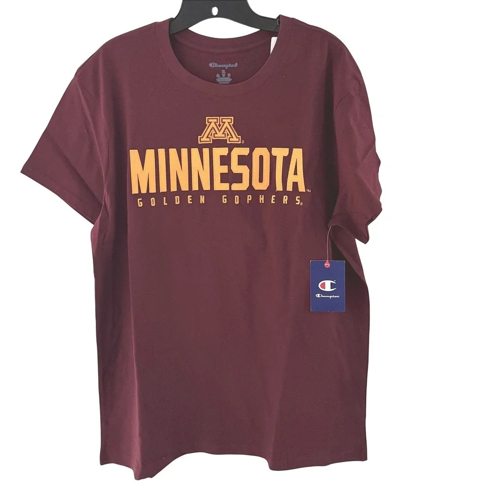 NWT Champion Minnesota Golden Gophers T-Shirt Mens XL Maroon NCAA Short Sleeve - Picture 2 of 10